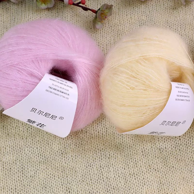 中国真丝01阳春白雪手工编织25克