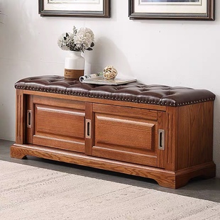 实木换鞋凳式鞋柜家用门口进门可坐式多功能穿鞋凳现代简约收纳凳