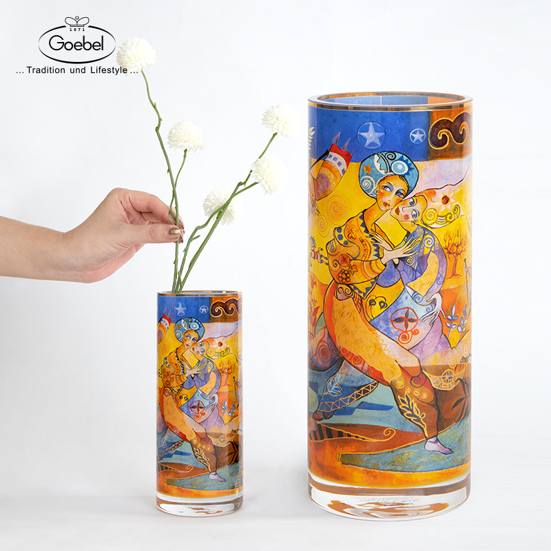 Goebel欧式玻璃餐厅艺术花瓶摆件