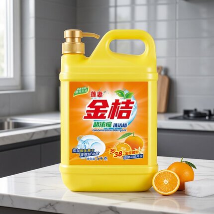 金桔香型超浓缩洗洁精10斤大桶装强效去油清新护手餐具洗涤剂