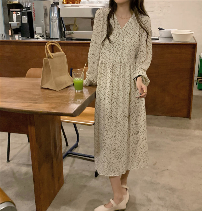 Real price chic Hanfeng loose and thin Floral Dress