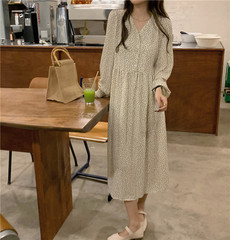 Real price chic Hanfeng loose and thin Floral Dress