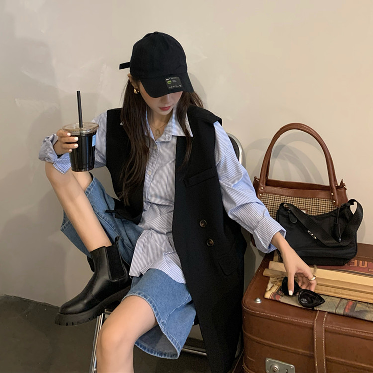 Real price classic versatile stripe Long Sleeve Shirt