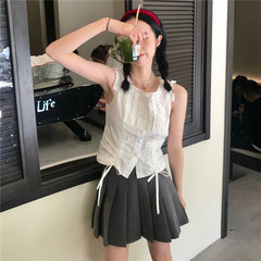 Real price pretty girl cute lace draped top