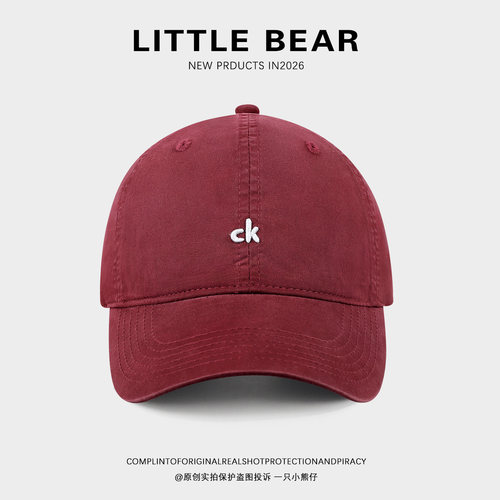 ck字母棒球帽宽帽檐大脸显脸小