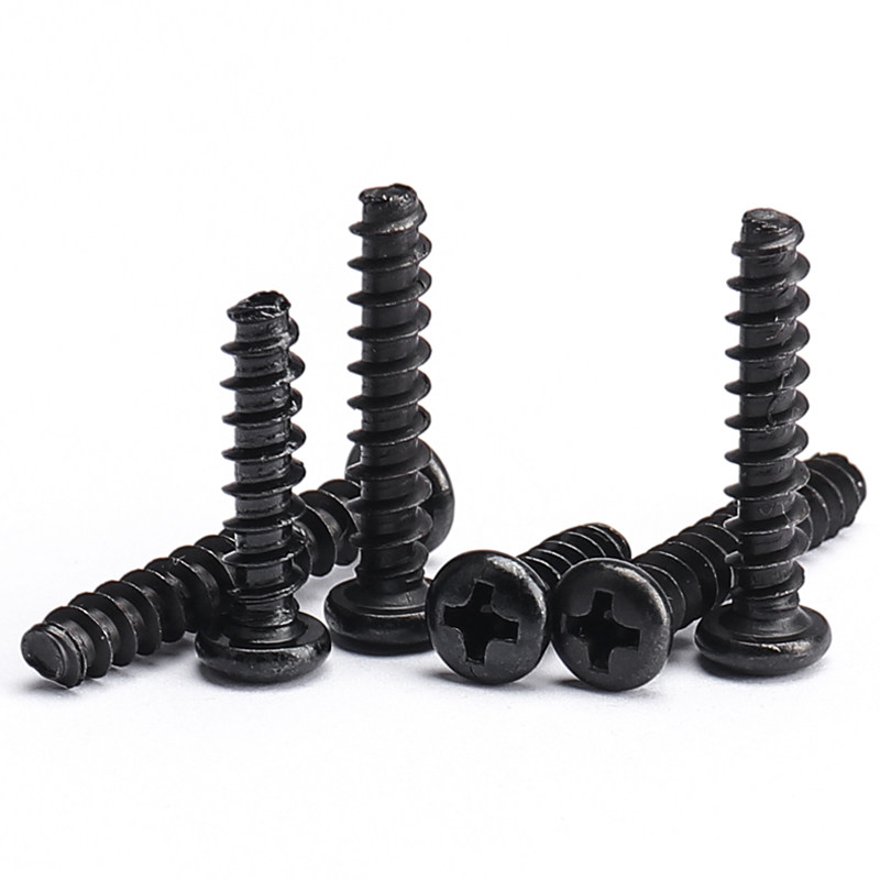 黑色不锈钢十字圆头平尾自攻钉