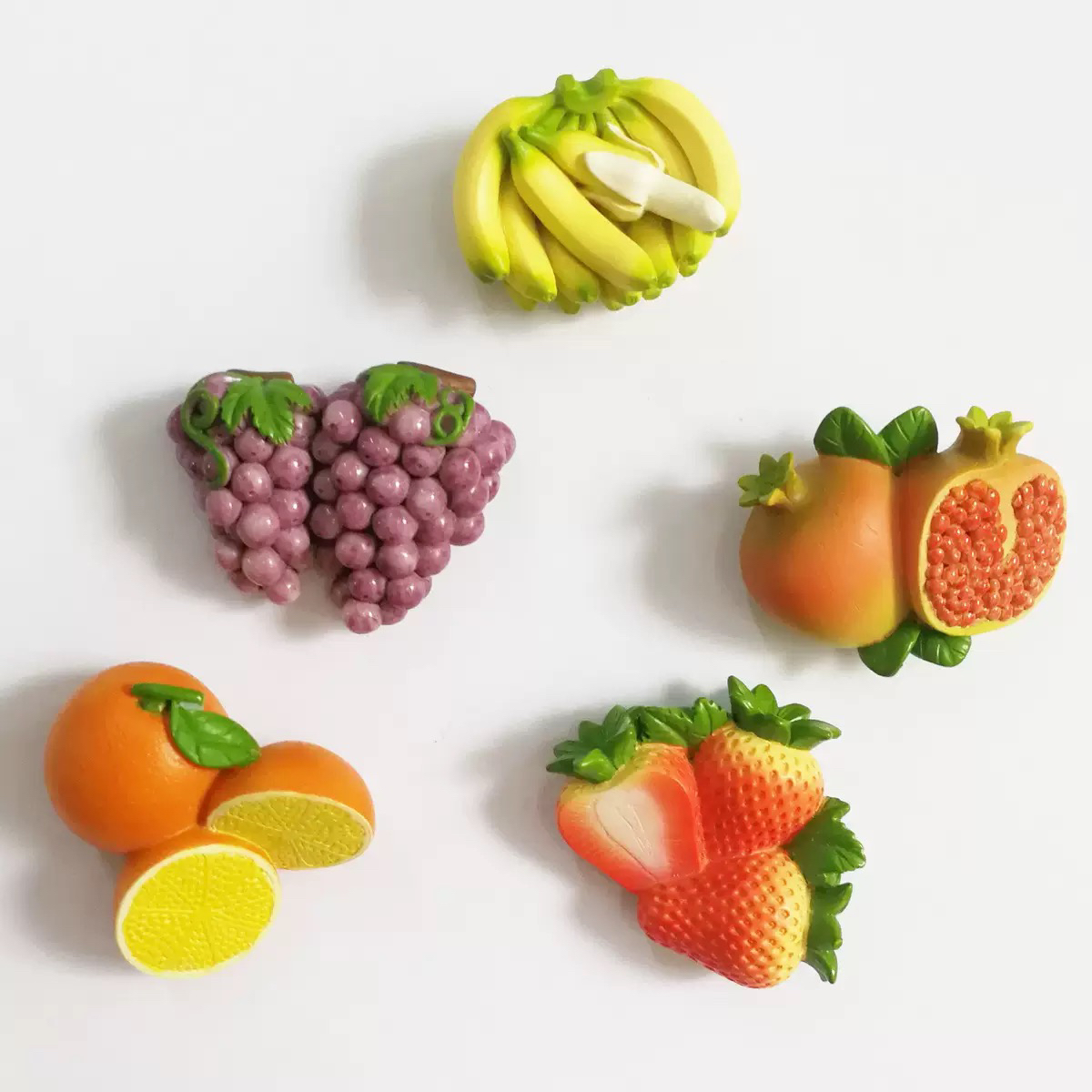 【水果冰箱贴】仿真磁贴创意立体树脂配件磁力贴葡萄西瓜DIY食玩
