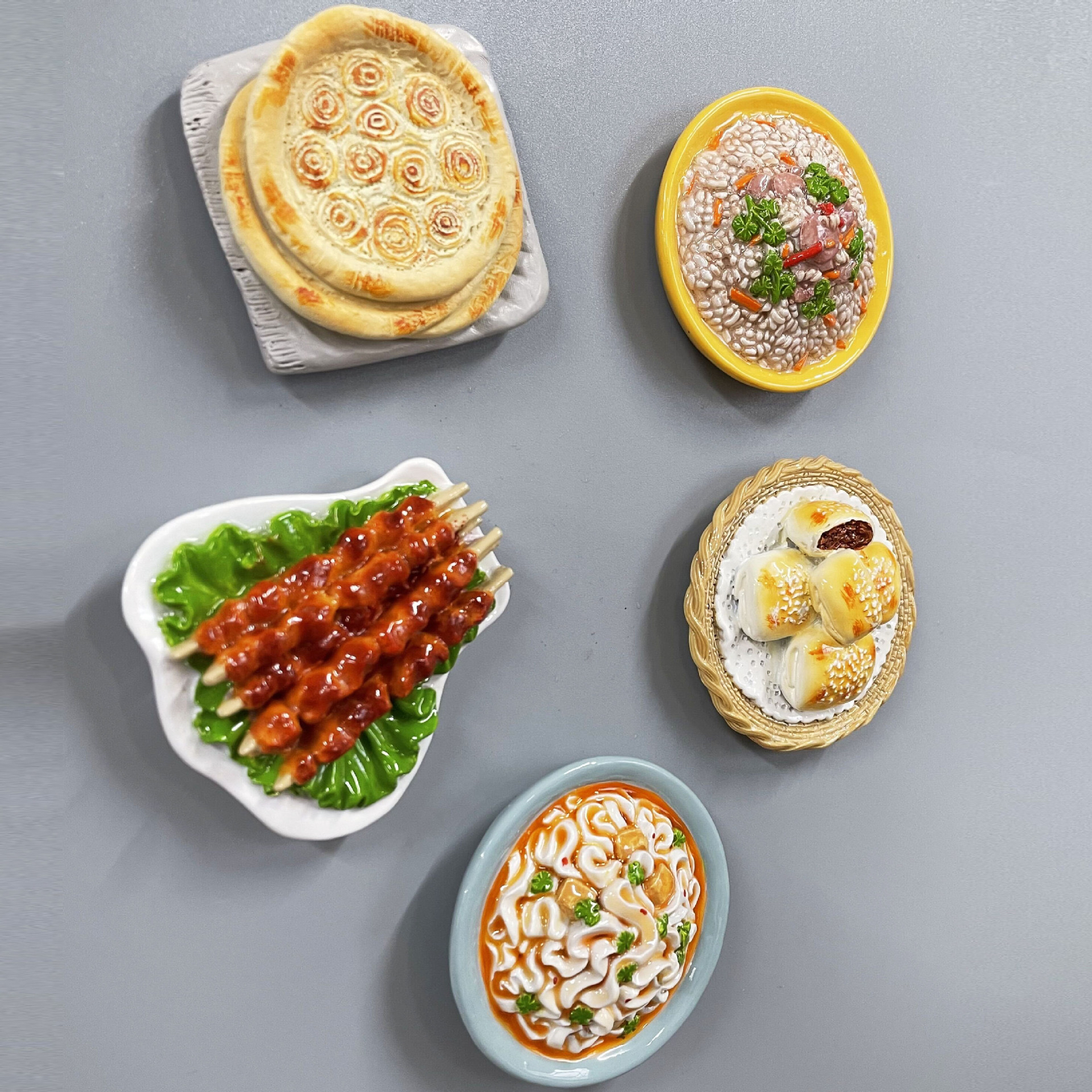 【新疆城市美食冰箱贴】创意仿真立体树脂大食玩磁贴纪念品旅游