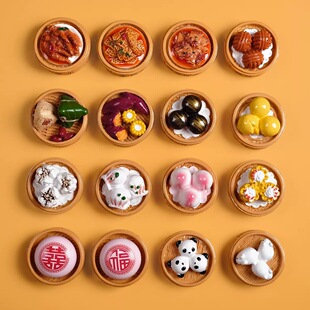 【港式茶餐厅冰箱贴】广东早茶广式点心特色美食文创纪念品伴手礼