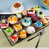 仿真面包小蛋糕慕斯点心纸杯蛋糕橱窗婚庆装 饰摆件拍摄模型玩道具