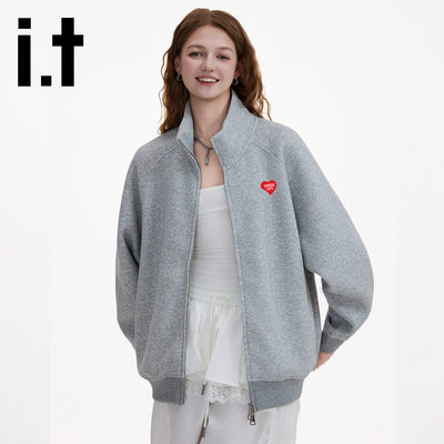 CHOCOOLATE爱心立领开衫卫衣