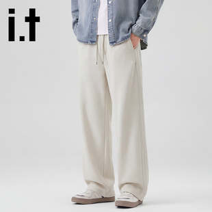 it:CHOCOOLATE男士休闲裤子2026春季新款宽松直筒卫裤运动长裤潮