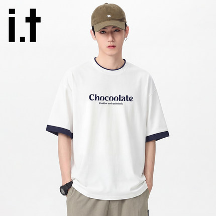 it:CHOCOOLATE短袖T恤男款2026夏季新款凉感速干运动半袖上衣体恤