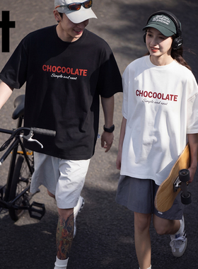 it:CHOCOOLATE美式复古情侣短袖T恤男女2026新款夏季凉感速干体恤