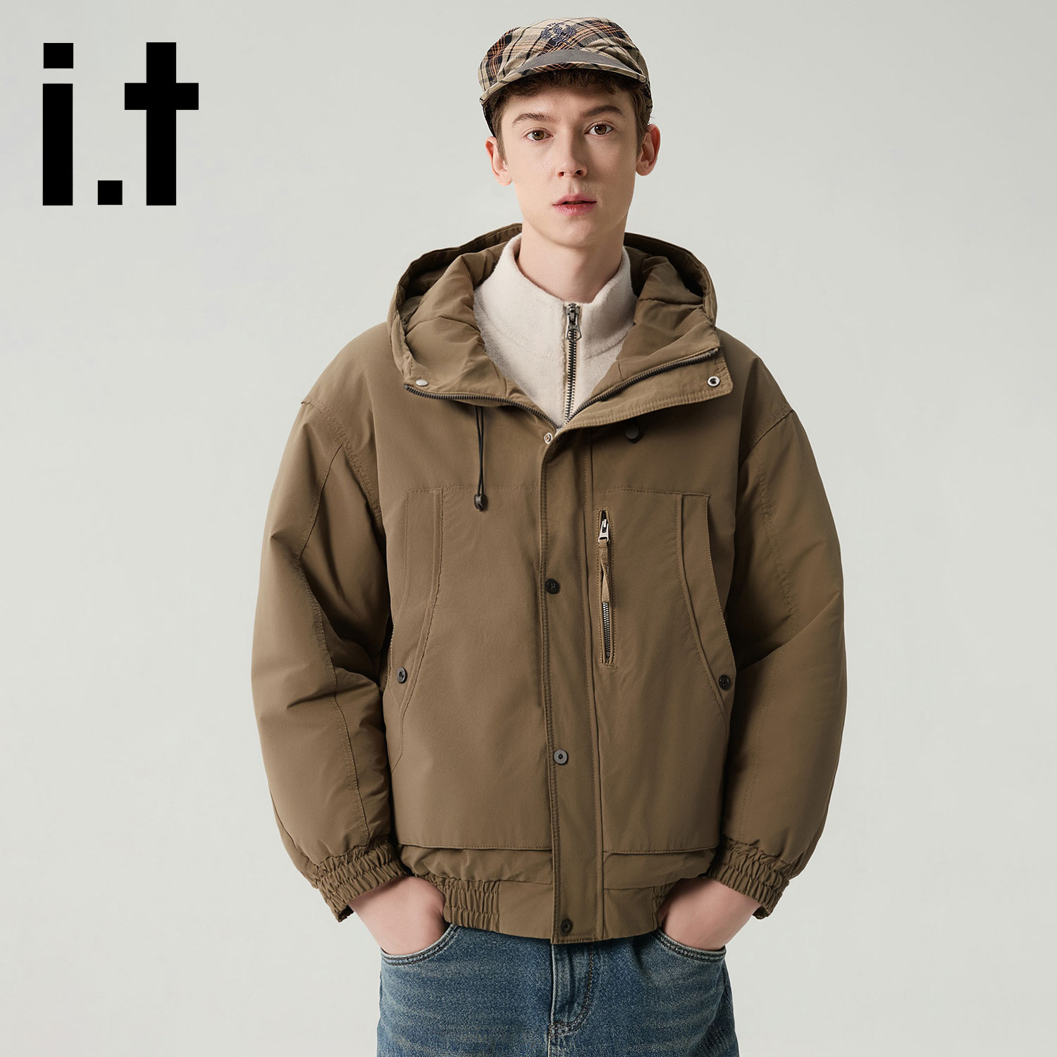 it:CHOCOOLATE棉服外套男2025新款冬季加绒加厚保暖宽松休闲夹克