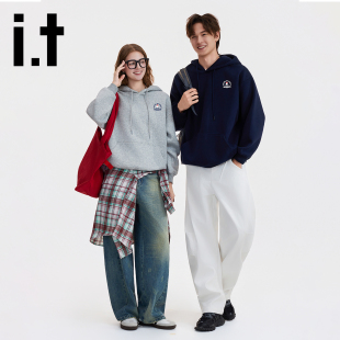 it:CHOCOOLATE美式复古连帽卫衣男女宽松休闲秋冬帽衫情侣上衣潮