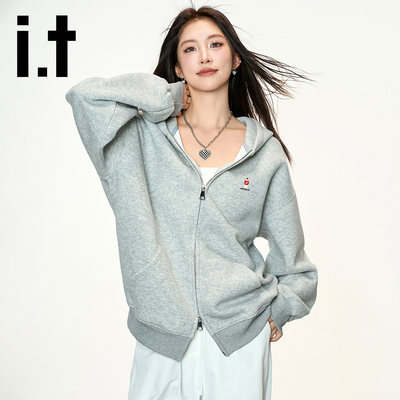 it美式连帽卫衣男女宽松显瘦