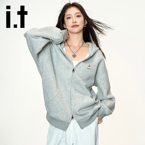 it美式连帽卫衣男女宽松显瘦