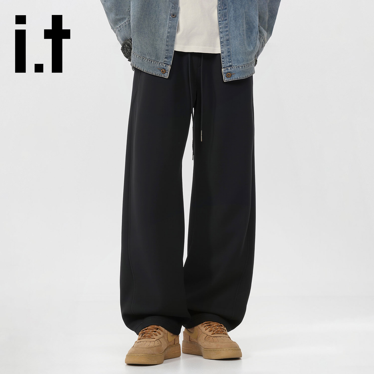 it男款加绒加厚保暖卫裤