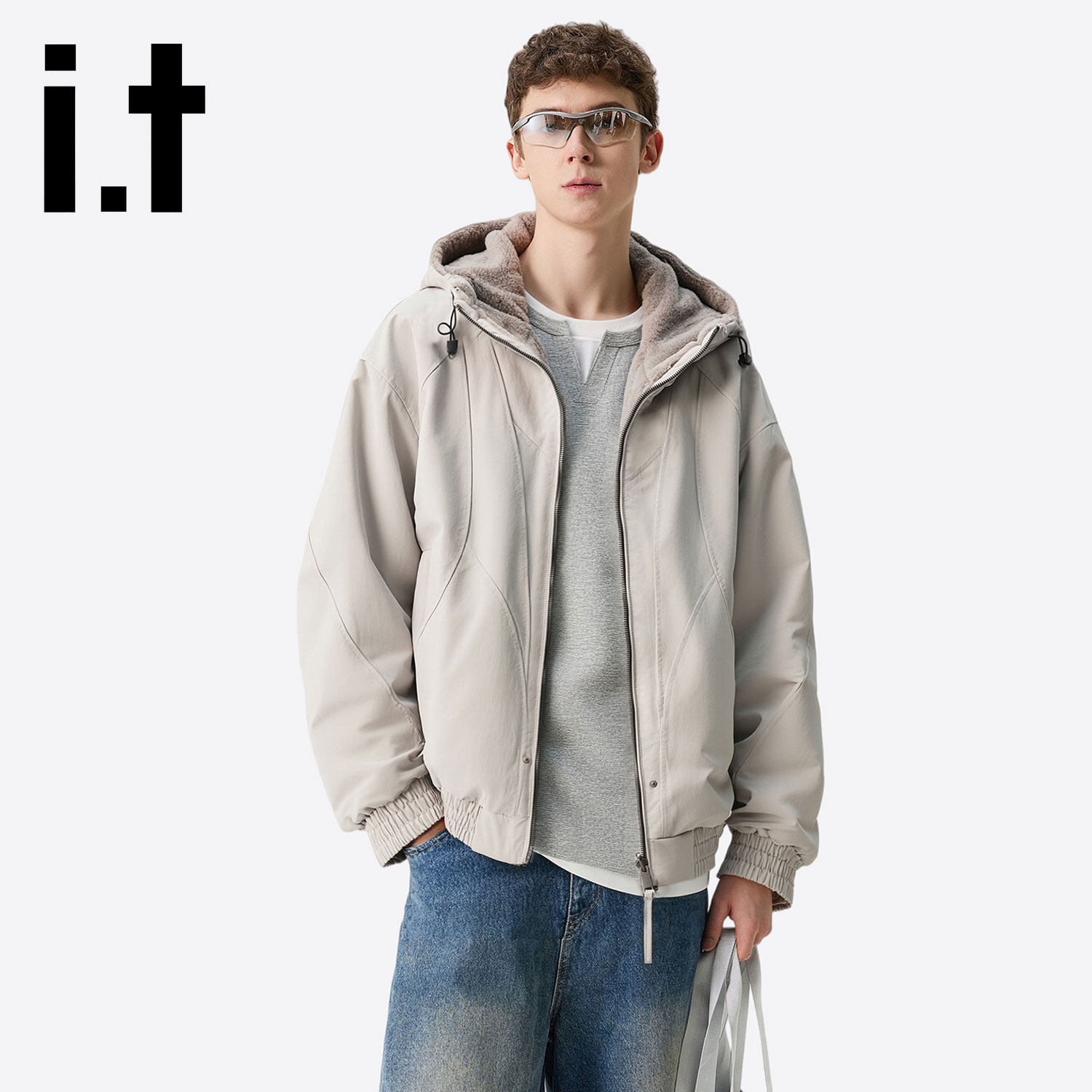 it加绒宽松休闲夹克冬季加厚保暖