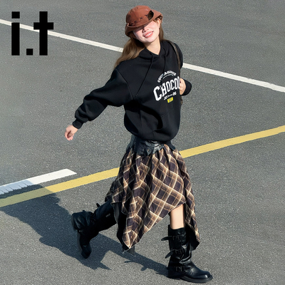 美式宽松潮牌印花连帽卫衣男女