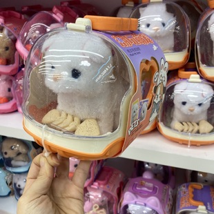 茫果潮玩萌宠小兔子猫咪狗狗宠物笼子电动会叫毛绒公仔儿童玩具