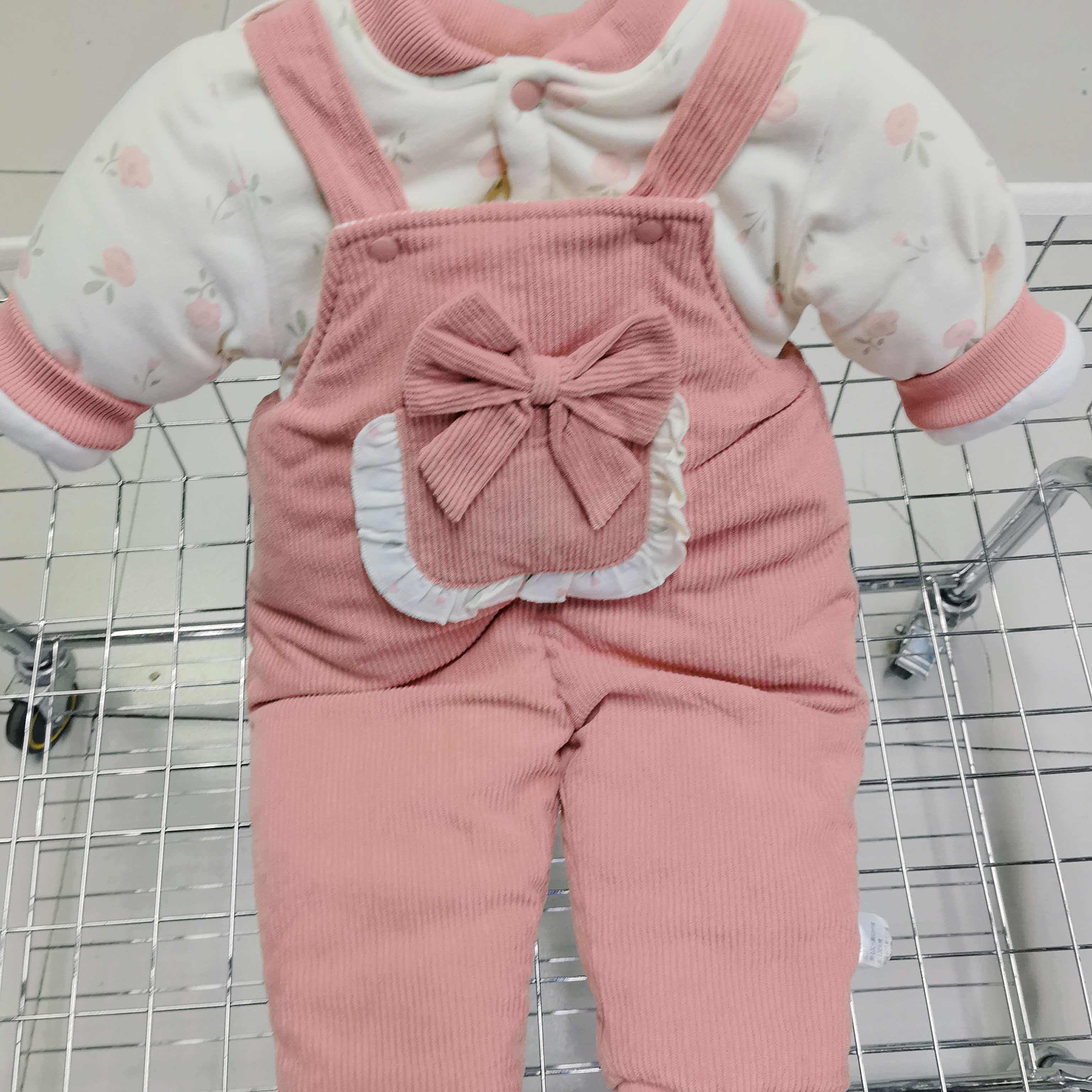 婴儿冬款加厚保暖纯棉背带两件套,童装/婴儿装/亲子装,连身衣/爬服/哈衣,淘宝优惠券,粉丝福利购,淘宝优惠卷