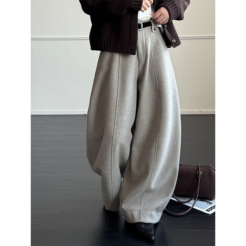 秋季新品上新韩系复古百搭休闲阔腿裤女高腰显瘦直筒裤260573
