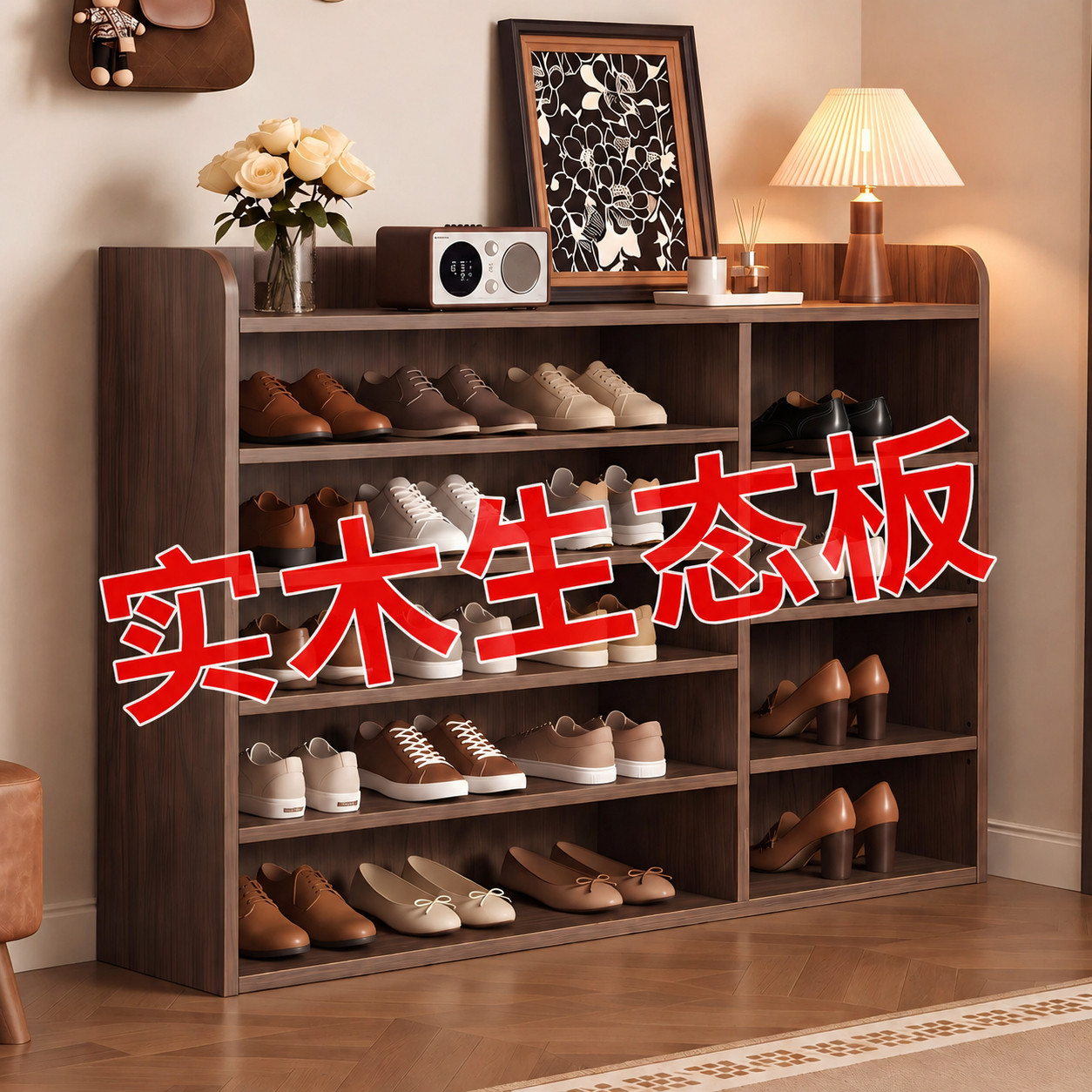 客厅鞋柜可调层高马丁靴专用鞋架