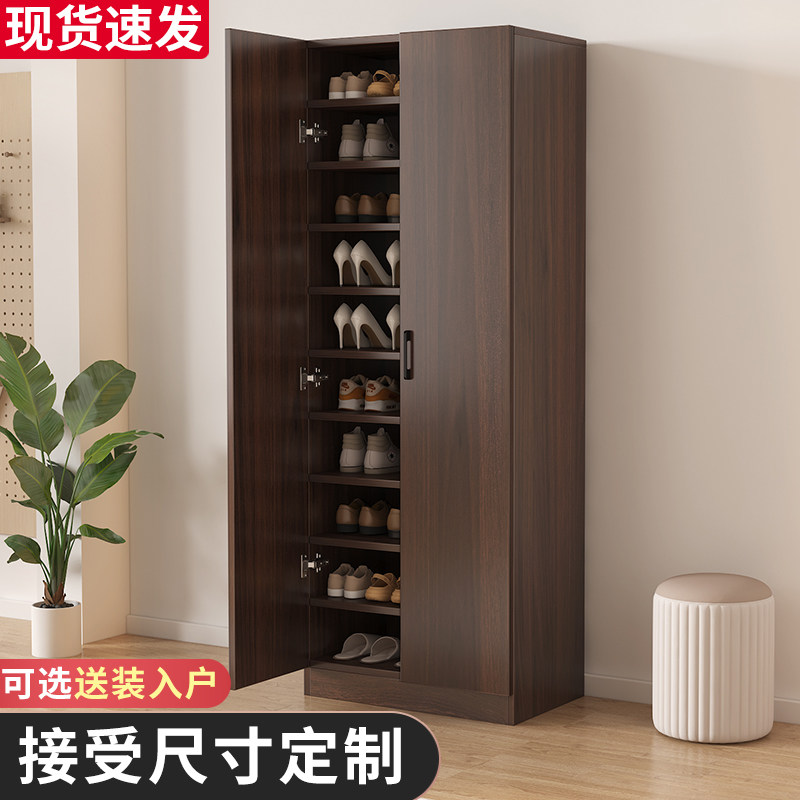 玄关靠墙一体定制收纳鞋架图片