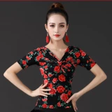 Латинский танцевальный топ женский короткий шорт -шорт для взрослых современная танцевальная одежда национальные стандартные танцевальные костюмы Square Dance Sports на танце