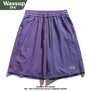 TPA冰丝短裤 户外速干伞兵五分中裤 男夏季 运动沙滩裤 女 美式 WASSUP