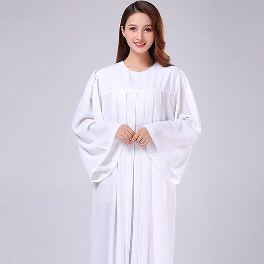 新款下垂天使连衣裙服装女长款宽松显瘦长袖诗歌朗诵礼服重磅纱料