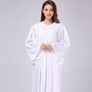 新款下垂天使连衣裙服装女长款宽松显瘦长袖诗歌朗诵礼服重磅纱料