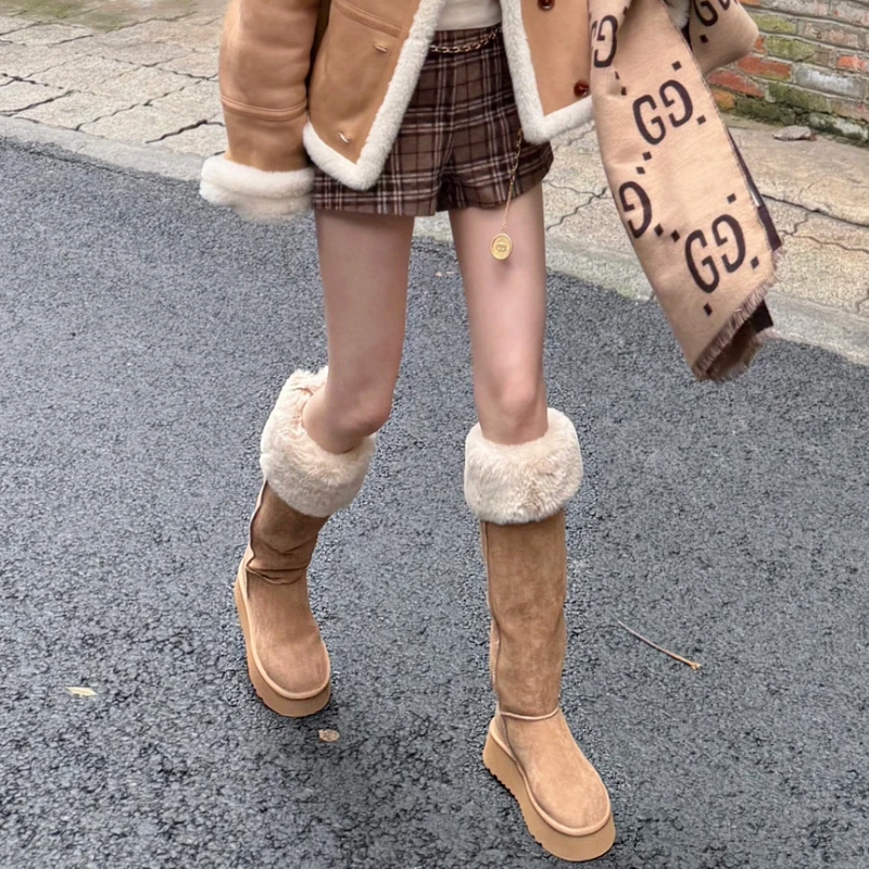 赵露思同款！两穿厚底羊毛雪地靴