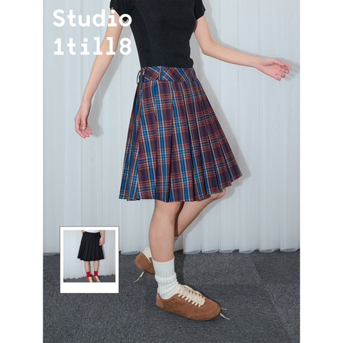 Studio1till8百搭百褶半裙