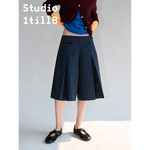 Studio1till8英伦格纹裙裤