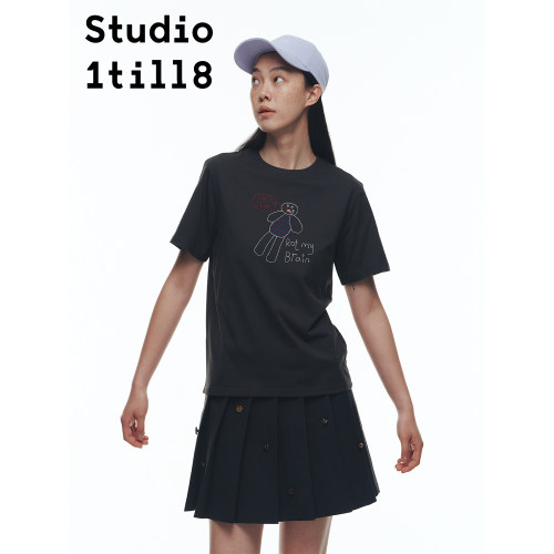 Studio1till8人偶线条绣短袖