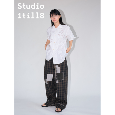 Studio1till8贴布刺绣衬衫
