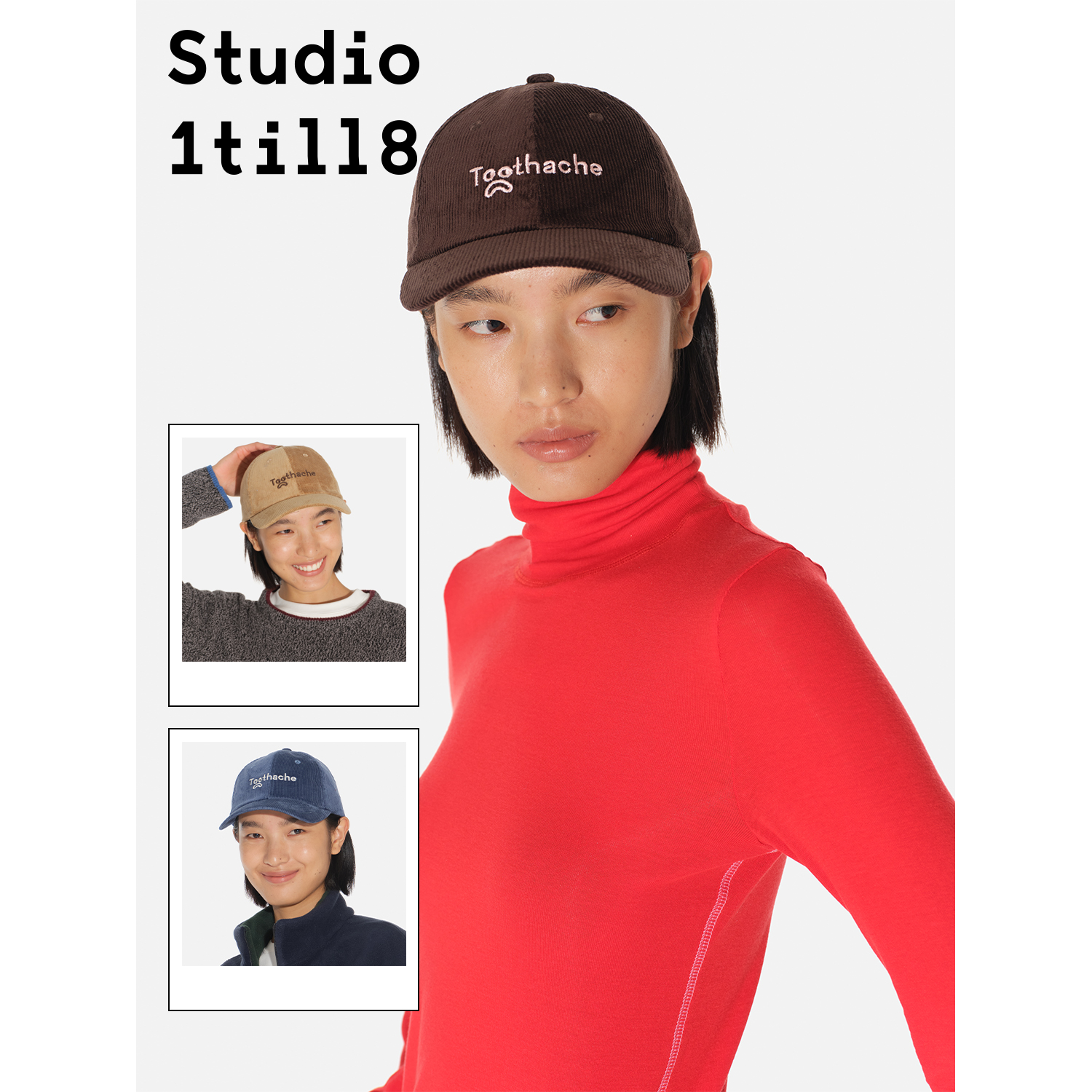 Studio1till8牙痛鸭舌帽