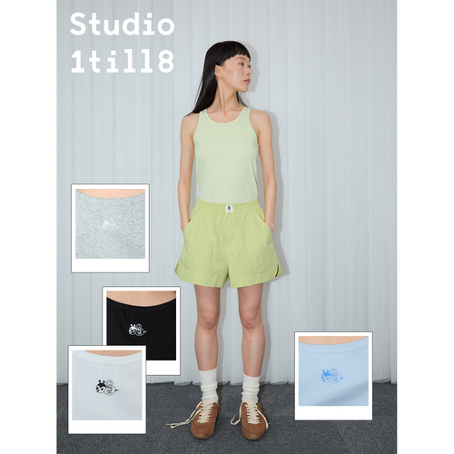 Studio1till8原创印花无袖背心