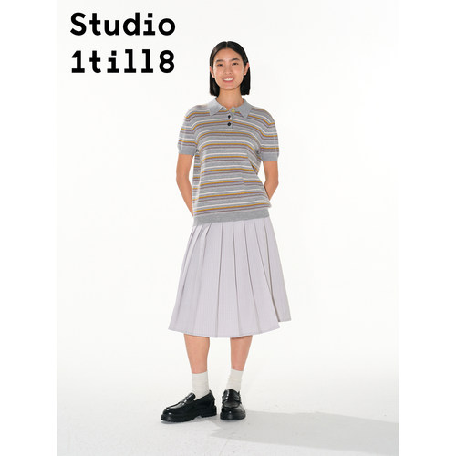 Studio1till8短袖条纹Polo衫