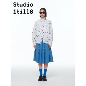Studio1till8 可水洗原纱型抽绳设计防晒上衣外套可爱波点防晒服