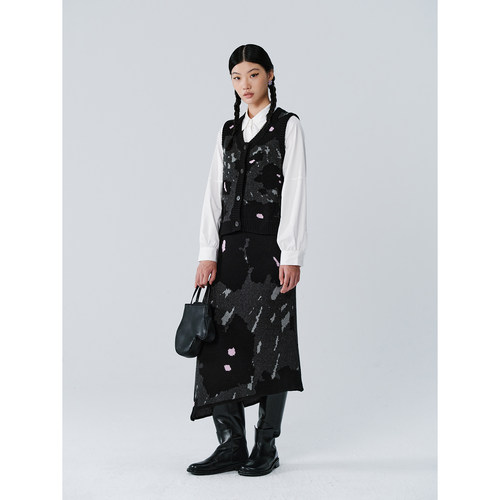 Studio1till8马甲开衫半裙套装