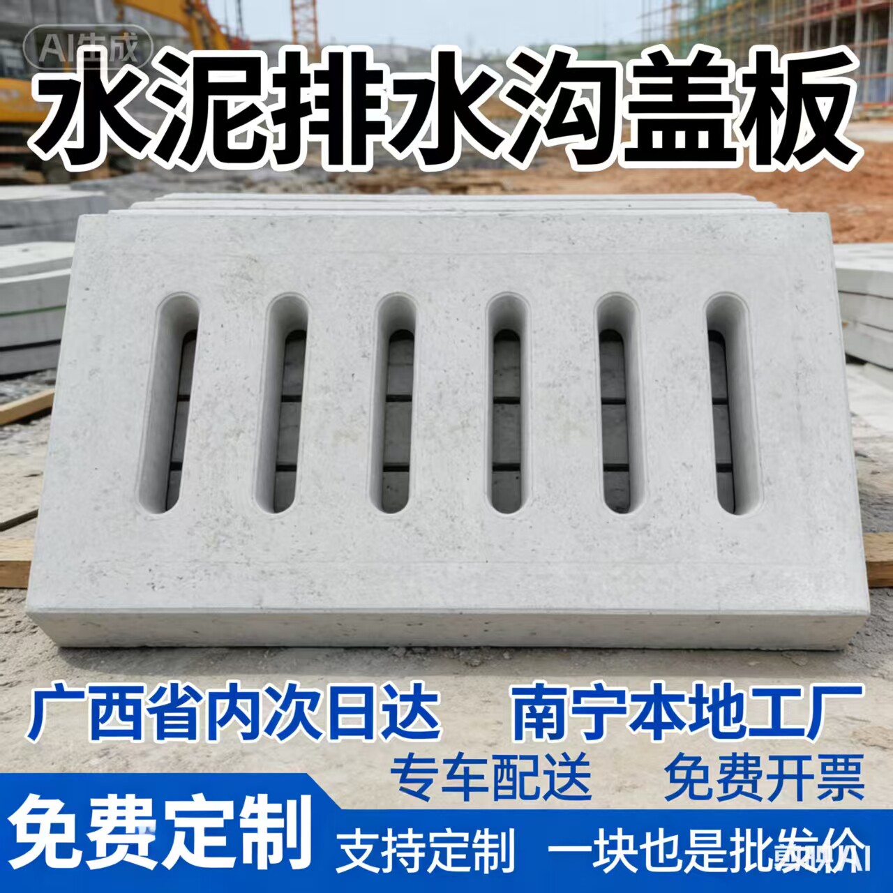 广西南宁水泥排水沟盖板市政水沟盖板学校操场沟盖地下室雨水篦子