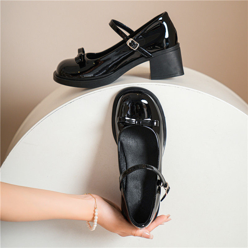 厚底玛丽珍鞋女内增高2024春秋新款一字扣单鞋英伦风粗跟小码皮鞋,女鞋,玛丽珍鞋,淘宝优惠券,粉丝福利购,淘宝优惠卷