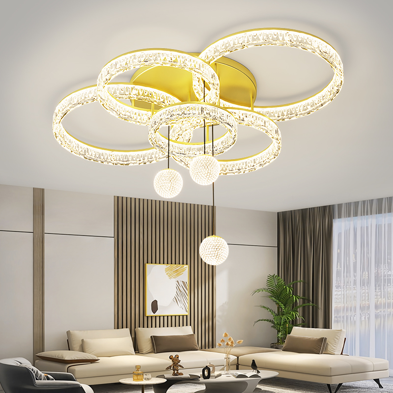 意式轻奢吊灯客厅主灯2025新款简约大气led中山吸顶灯具全屋套餐