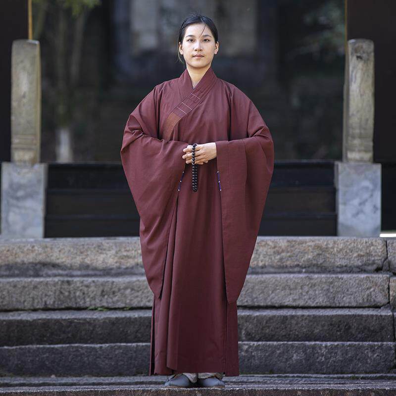 特价高档海青居士服女款春夏季不透明海清禅修服僧衣服长衫袈裟咖