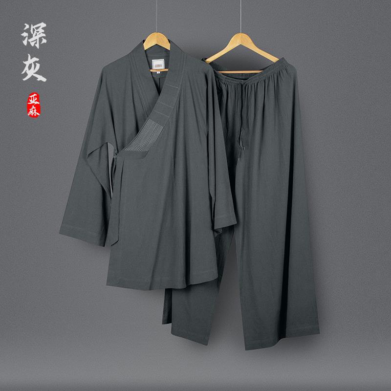 特价四季僧服罗汉褂套装亚麻棉春夏薄款小褂透气男女僧人和尚衣免