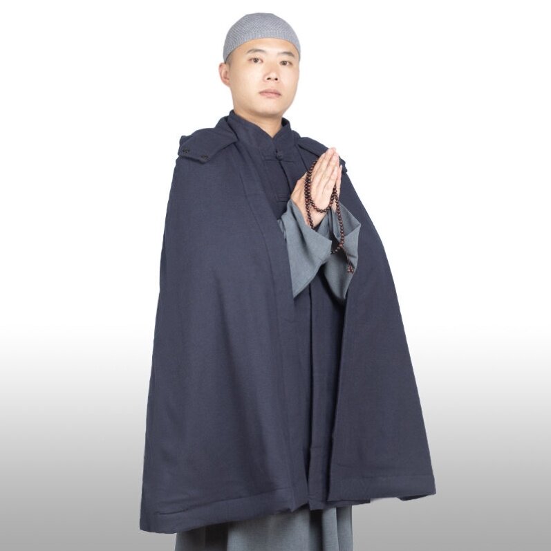 特卖僧服冬季披风斗篷男女秋冬汉服和尚服僧人打坐披风观音斗篷居